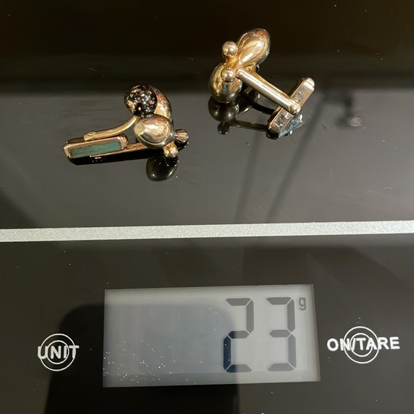 💕Beautiful Vintage Gold Bowling Pins & Ball Cufflinks💕 - Picture 7 of 7